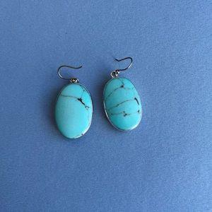 Turquoise statement earrings